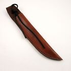 New Knife Sheath Fixed-blade Brown Leather 14  - Fits Up To 10  X 2  Blade