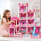 Deluxe Dollhouse For Girls - Wooden Playset With Furniture   Accessories