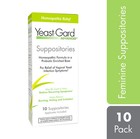 Yeastgard Advanced Homeopathic Vaginal Suppositories 10 Count Feminine Relief