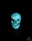 Gemstone 0 7  Spiderweb Turquoise  matrix Turquoise  Hand Carved Crystal Skull