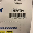 Brother P-touch Tze-2412pk Label Tape 3 4  Black Print On White Tape 2-pack 241