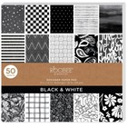 Black White Scrapbook Paper Pad 50 Sheets 25 Designs Cardmaking Crafting Diy New