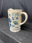 A Beautiful Vintage Holt Howard Pottery Blue Floral Creamer  7066 1965 Mcm