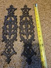 Antique Victorian Cast Iron Fleur De Lis Push Plate Door Guard 