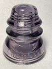 Whitall Tatum Co No  1 Light Purple Glass Insulator - Power Phone Railroad