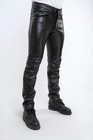 Men s Black Leather Pant Pure Soft Sheepskin Slim Fit Biker Style Jeans Pant