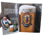 1985 St Pauli Girl Beer Fold Out Ad German Beer Brewery 3 Page Vintage