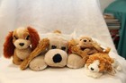 Lot Of 4 Plush Dog Toys Dolls - Older  All In Good Shape - See Pictures