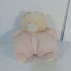Vintage Eden Thermal Teddy Bear Pink Waffle Weave Baby Lovey Plush