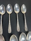 8 Stieff Sterling Silver Rose Teaspoons 5 5     Ornate Repousse 7 3oz Lot Vintage