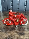 1930 s Hubley Cast Iron 6  Red Harley Davidson Re-issue Antique Cycle Supply Co 