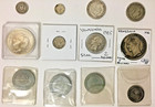  12 Lot   world Coins  And Tokens  south America   Caribbean Silver Collection 