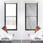 Rain Effect Privacy Window Film Frosted Glass Door Decal Stickers Static Cling