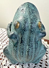 Spi San Pacific International Open Mouth Bronze Metal Frog Vase Figurine 7 5 Vtg