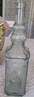 Vintage Clear Glass Embossed Decanter Bottle 12  Made In Spain  b 