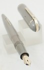 Eversharp Skyline Regular Size Grey   Gold Fountain Pen - 14kt M Nib - 1940 s