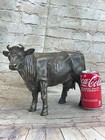 Dairy Cow Cattle Bull Hot Cast Bronze Metal Statue Sculpture Figurine Signed Art