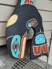 Northwest Coast Native Large  Detailed Yellow Cedar  Killer Whale Wall Carving