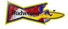Budweiser Beer   Vintage 1991 34  Metal Surfboard Bar Sign   Anheuser Busch