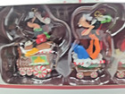 Disney Mickey And Friends Gingerbread Train Christmas Ornament Set New In Box