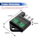 Bdzmc 4 Pin Trailer Plug Tester  4 Way Flat Circuit 1 Pack  Black