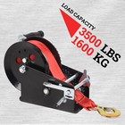 Boat Trailer Winch Hand Winch 3500lbs Heavy Duty Hook W 3ft Strap Manual Winch