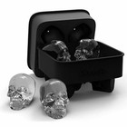 Kitchen Whiskey Ice Cube Tray Pudding Mold 3d Skull Silicone Ice Mold Halloween