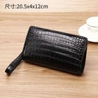 Top Cowhide Leather Men s Clutch Bag Crocodile Pattern Zipper Wallet