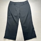 Nike Golf Pants Womens 10 Black Dri-fit Tour Performance Straight Leg Capris