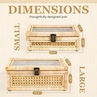 Rattan Decorative Box With Lid   Secure Lock   Decorative Box With Lids For H   