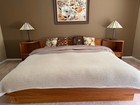 King Size Bedroom Set Solid Wood Includes Mattress  Bedding And Comforter 