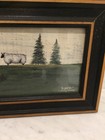 D Chase  lonely Sheep  Color Print- Signed And Framed Folk Art 22 5    X 7 75   farm