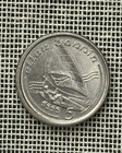 1991 Isle Of Man 5 Pence Windsurfing Elizabeth Ii World Coin