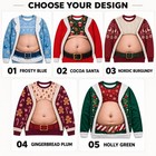 Hot New Men s Funny Santa Belly Sweatshirt Christmas Ugly Sweater Holiday Gag