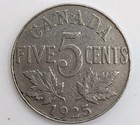 1925 - Canadian Nickel - King George V - Key Date Coin  U53