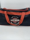 Genuine Duffel Bag Harley Davidson Logo Classic Motorcycles Black Orange 20x9x10