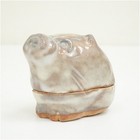 Japanese Hagi Ware Zodiac Boar Kogo By Uchimura Mikio