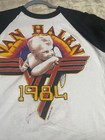 Rare Vintage Van Halen 1984 Tour Of The World Concert Shirt Large Smoking Baby