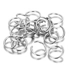 100 200ps  pack 316l Stainless Steel Open Jump Rings 5 6 7 8 10mm Split Rings Co