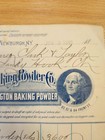 Original Vintage Billhead  1890 George Washington Baking Powder Newburgh Ny