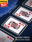 100  Plastic Playing Cards  2-deck Poker Card  Jumbo Index  Waterproof   Washabl