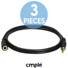 3 Pack 3 Feet 3 5mm Extension Cable Aux Stereo Audio Headphone Cord Extender