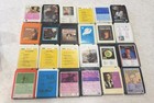 Vintage 1970s Black Faux Alligator 8 Track Case W Key 24 Tapes Play Tested Lot