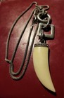 Vintage Horn Silver Crystal Cz Chain Modern Necklace Amazing 