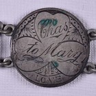 Vintage Irish Love Token Coin Bracelet 7 