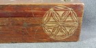 Hand Carved Wood Puzzle Box Knot Work Design Tools Sewing Crochet Needle Antique