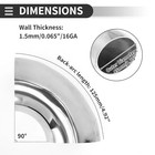  4 Pcs 90 Degree Mandrel Bend Elbow Car Modified Exhaust Pipe Tubing 1 75  Od