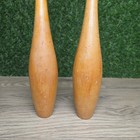 Vintage Wooden Indian Clubs Pair Exercise Swinging Juggling Pins Antique Gym 