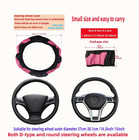 Pu Carbon Fiber Steering Wheel Cover 14 5   15in Anti-slip Grip - New