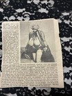 Vintage Photo   Newspaper Clipping Of 1970   s Stripper Chesty Morgan    rare   